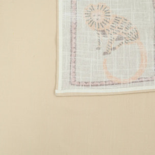 Nappe rectangulaire Tropical 240x140cm coton beige