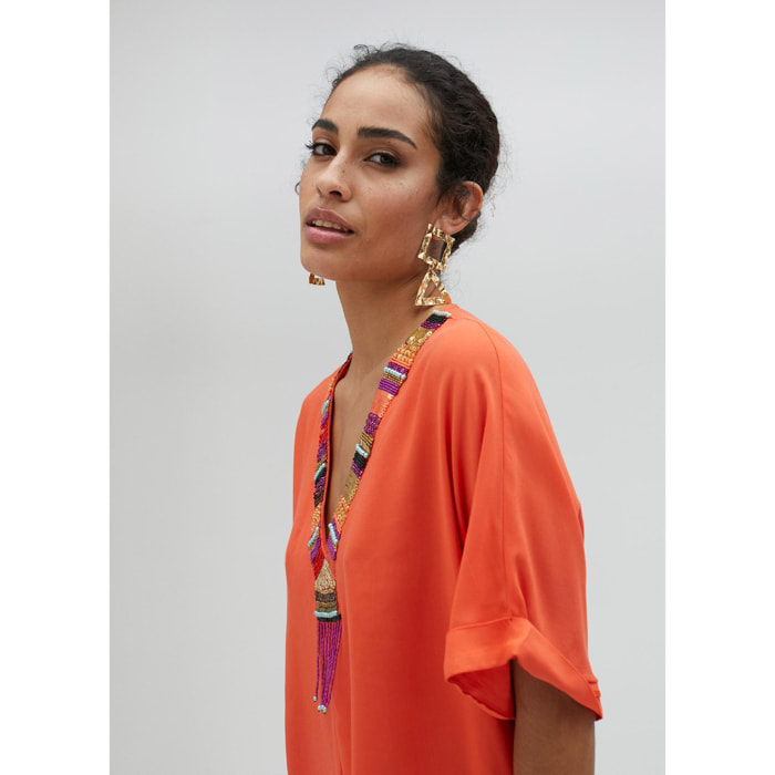 Vestito corto con strass