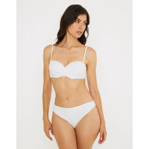 Top Bikini Bandeu Blanco - Bicela