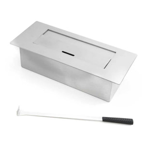 Vienna - Camino a bioetanolo da parete 65x23xH75 cm, colore nero