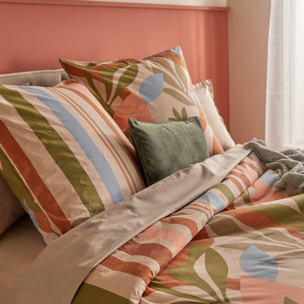 Parure de lit Ludia 220x240cm marron