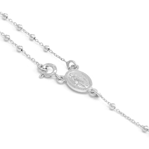 Collana Rosario in Argento 925 con grani in argento