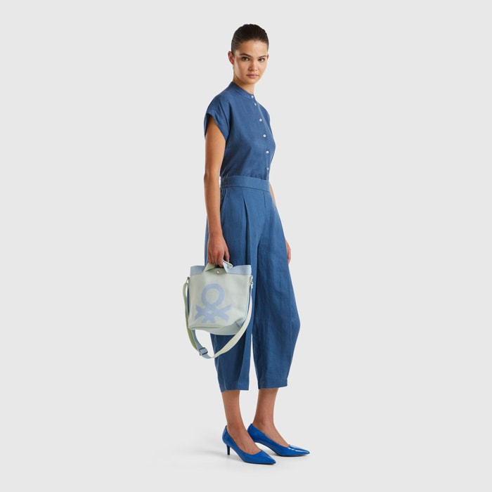 Bolso shopper - celeste