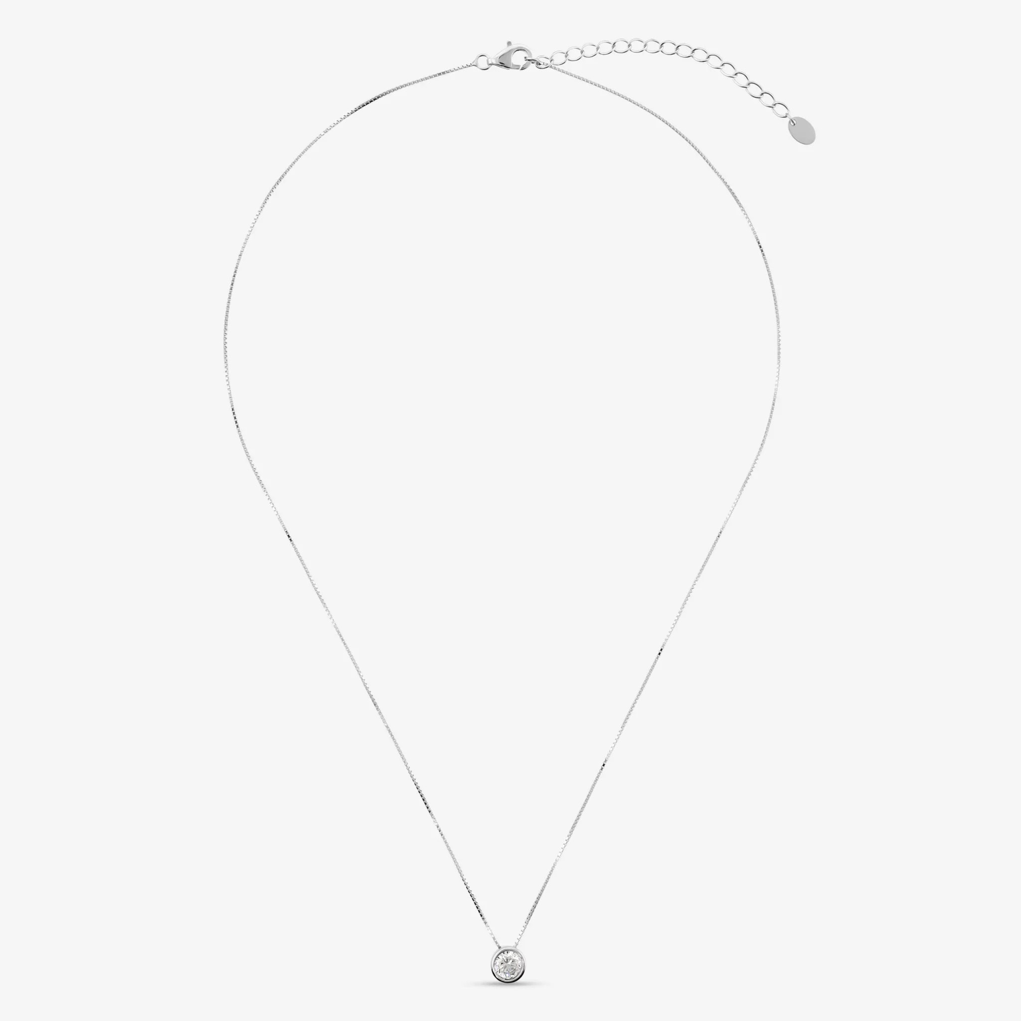 Collana in Argento 925 con Punto Luce in Cubic Zirconia