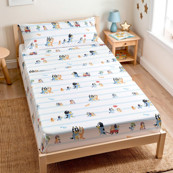 Sábana encimera BLUEY + funda almohada 45x125