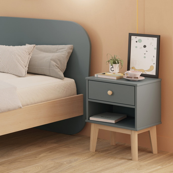 Table de chevet enfant 1 tiroir en bois - ELISE