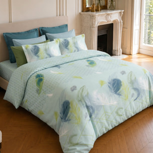 Parure housse de couette 100% microfibre motif tropical - PALOMA