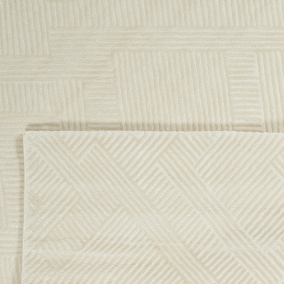 BIANCA - Tapis intérieur poils en relief crème