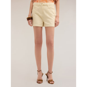 Motivi - Shorts in drill di cotone - Giallo