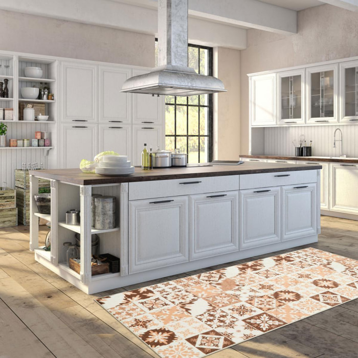 Tapis de cuisine motif carreaux de ciment BAME