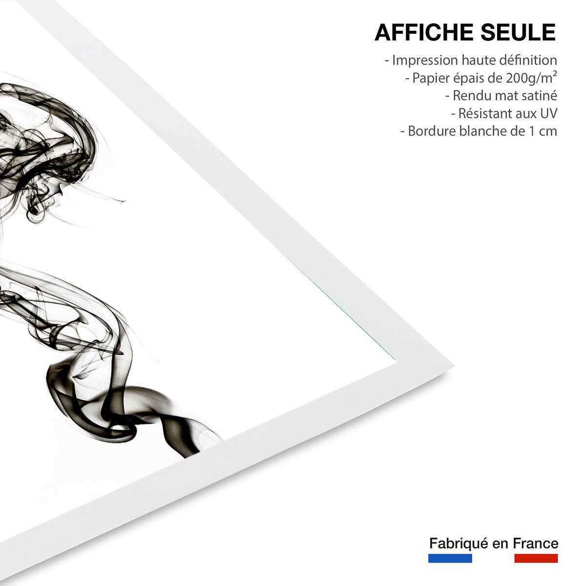 Poster black smoke medusa Affiche seule