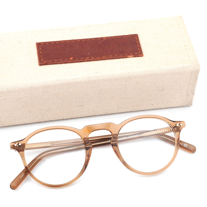 Gafas de sol OCEAN FLORENCIA - De espejo dorado con montura rosa transparente y patillas metálicas doradas
