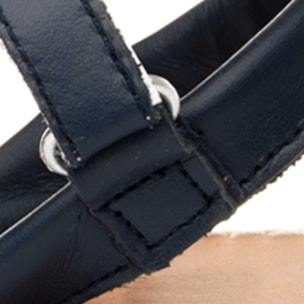 Sandalias de Cuero - Azul