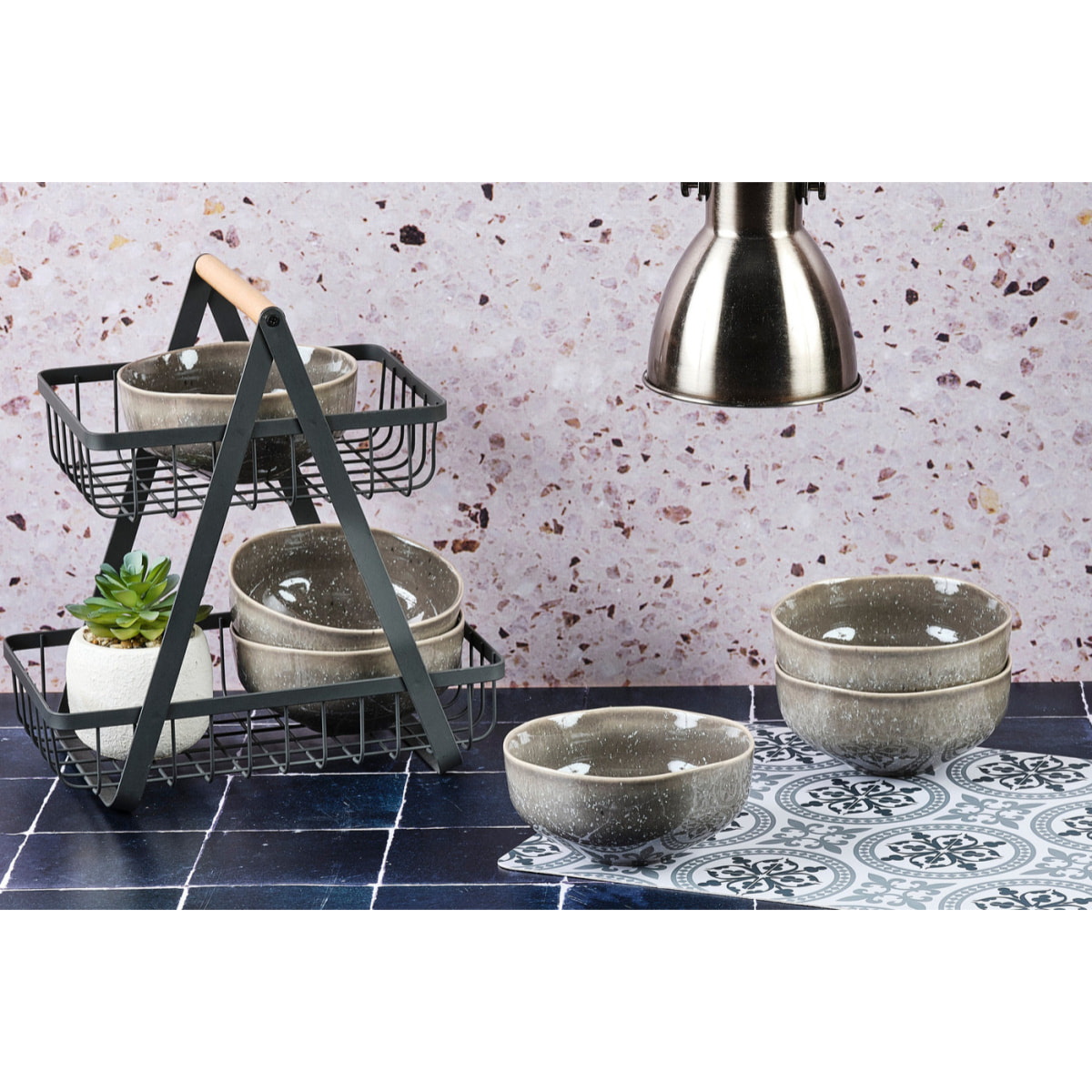 Bol STELLAR Ø14cm - 6 pièces - Gris béton