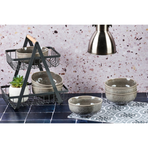 Bol STELLAR Ø14cm - 6 pièces - Gris béton