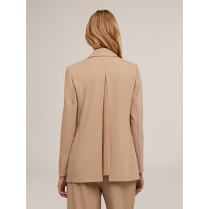 Motivi - Blazer doppiopetto con plissé posteriore - Beige