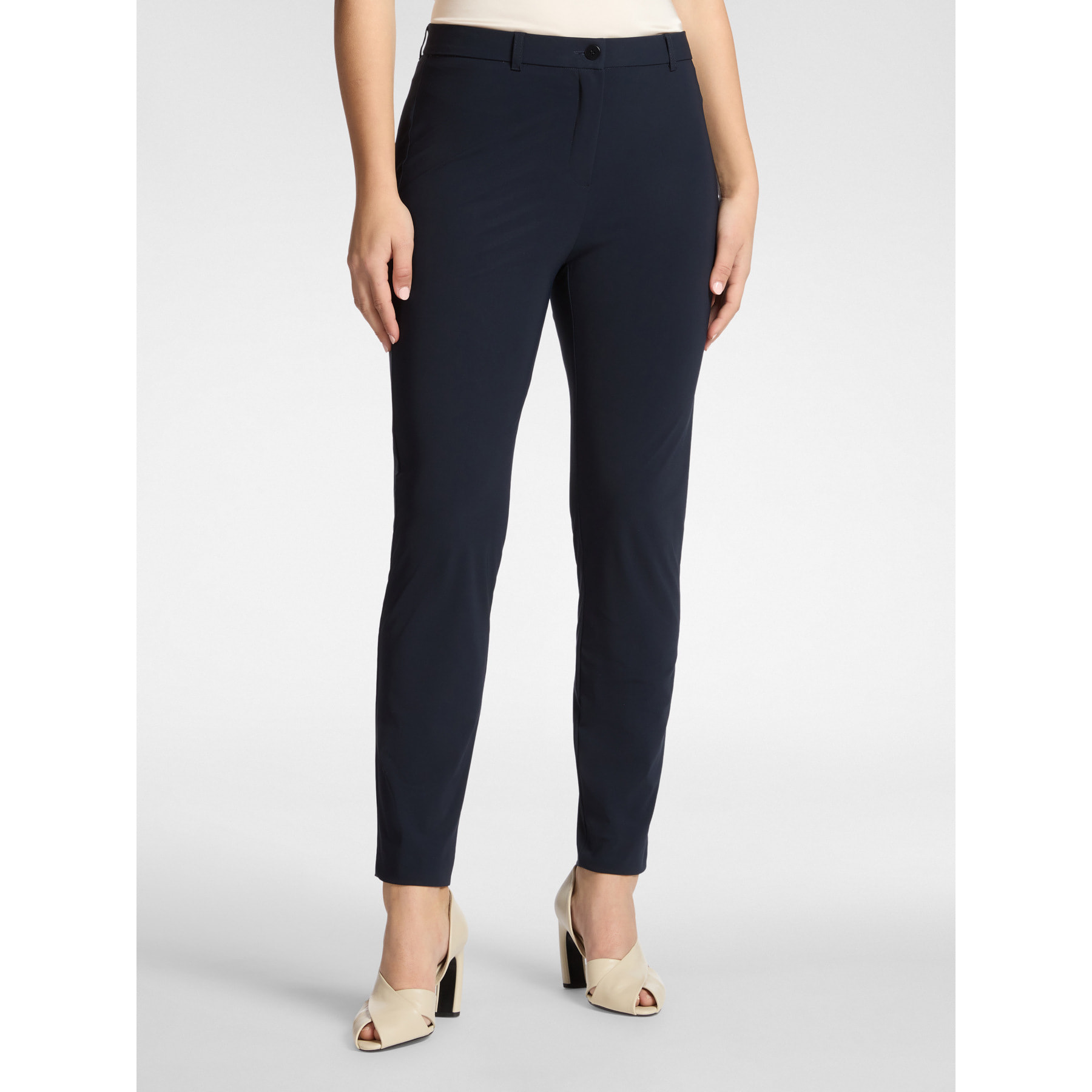 Elena Mirò - Pantaloni chinos in jersey - Blu
