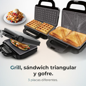 Cecotec Appareils à sandwich et presses à panini Rock'nToast Deep 3in1. Appareil