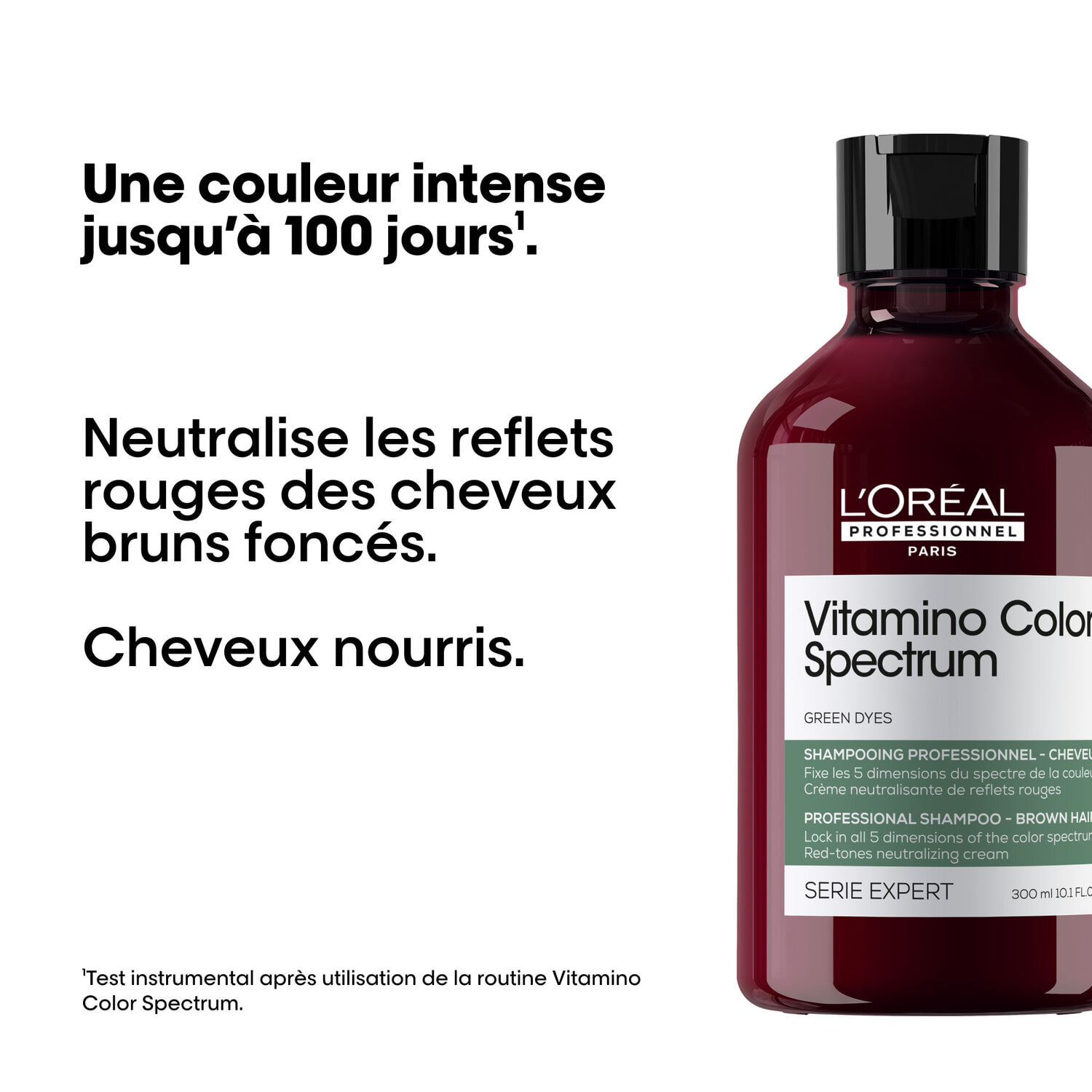 Série Expert Vitamino Color Spectrum - Shampoing Neutralisant Vert 300 ml