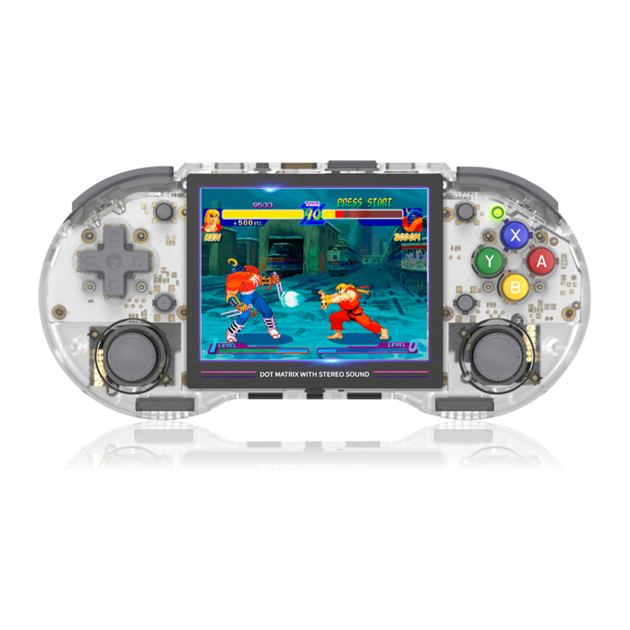DAM Consola emulador multiplataforma RG353PS. Pantalla 3,5" IPS; S.O. Linux, Quad-Core 1,8GHz, WiFi, 128GB. +23000 juegos. 17,4x2x8,1 Cm. Color: Blanco