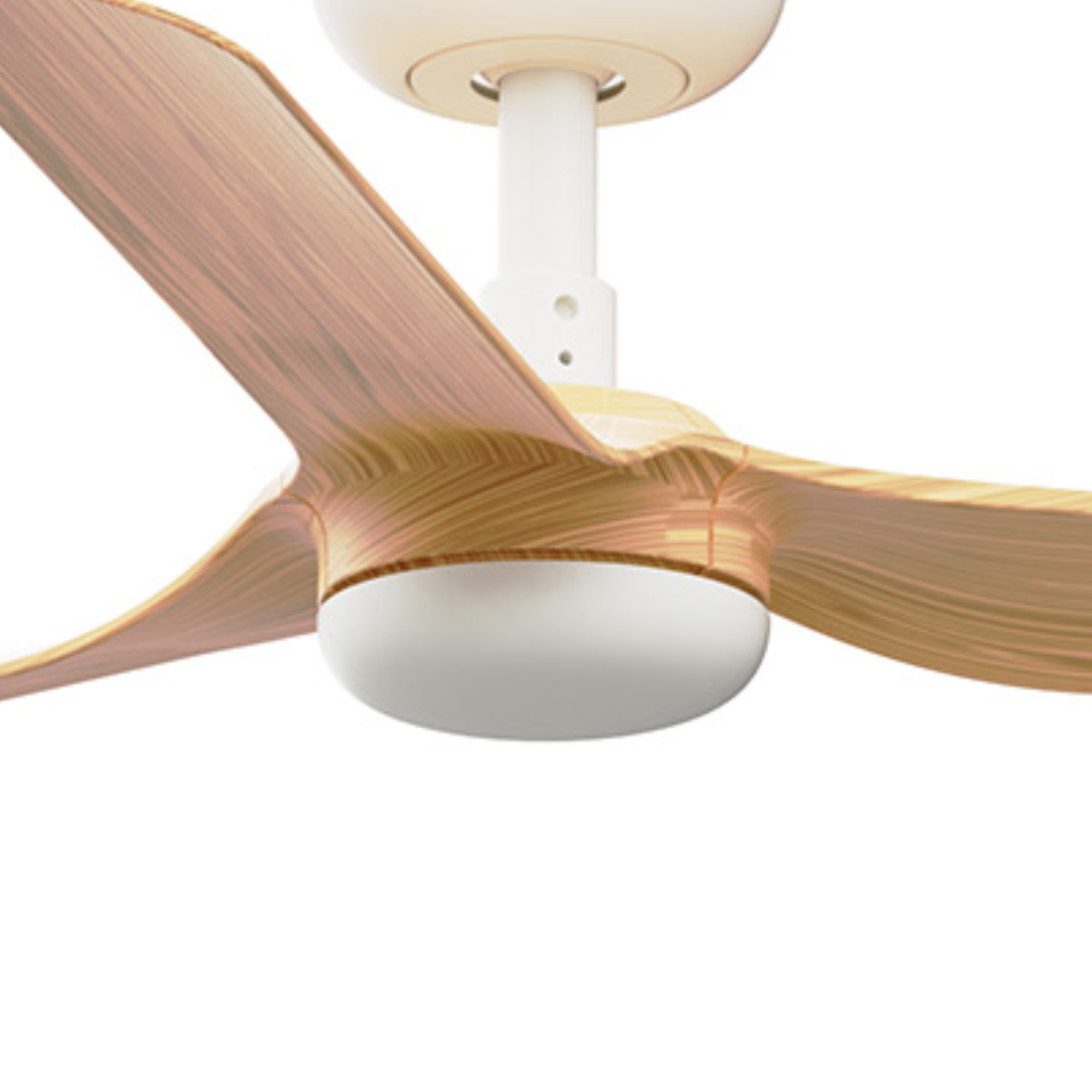 MINI PUNT S Ventilateur de plafond blanc/bois clair TUYA