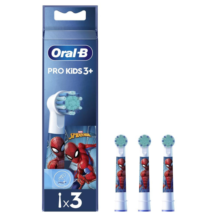 Oral-B Pro Kids Brossettes Spiderman, 3 Unités