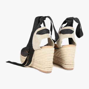 Zeppe effetto fibra naturale monogramma