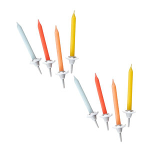 Ensemble de 48 bougies d'anniversaire et 24 bobèches Fackelmann Rio Party