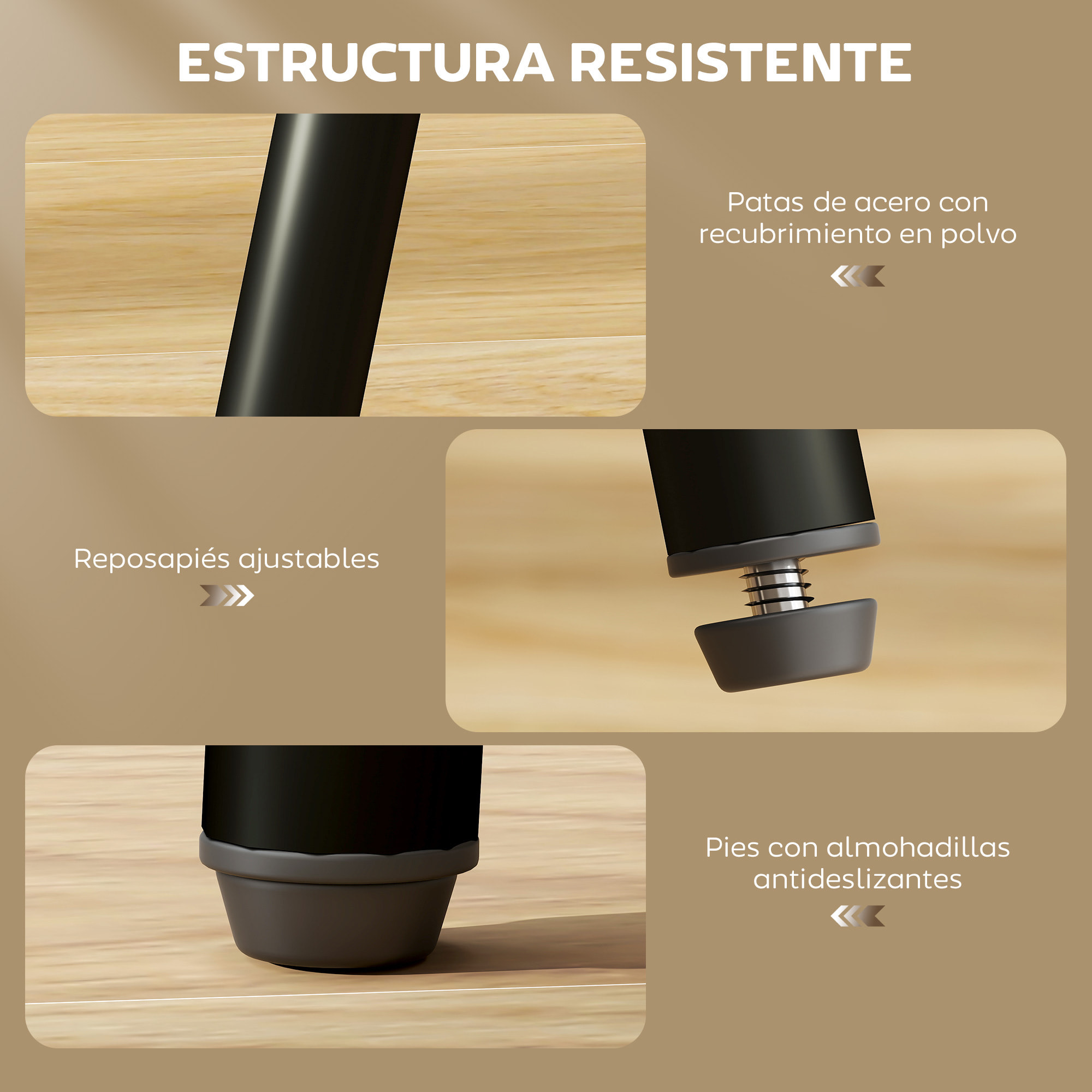 Juego de 2 Taburetes de Bar Taburetes Altos de Cocina con Respaldo de Ratán Asiento de PU Marco de Acero y Reposapiés para Comedor Mostrador 45x50x97 cm Beige