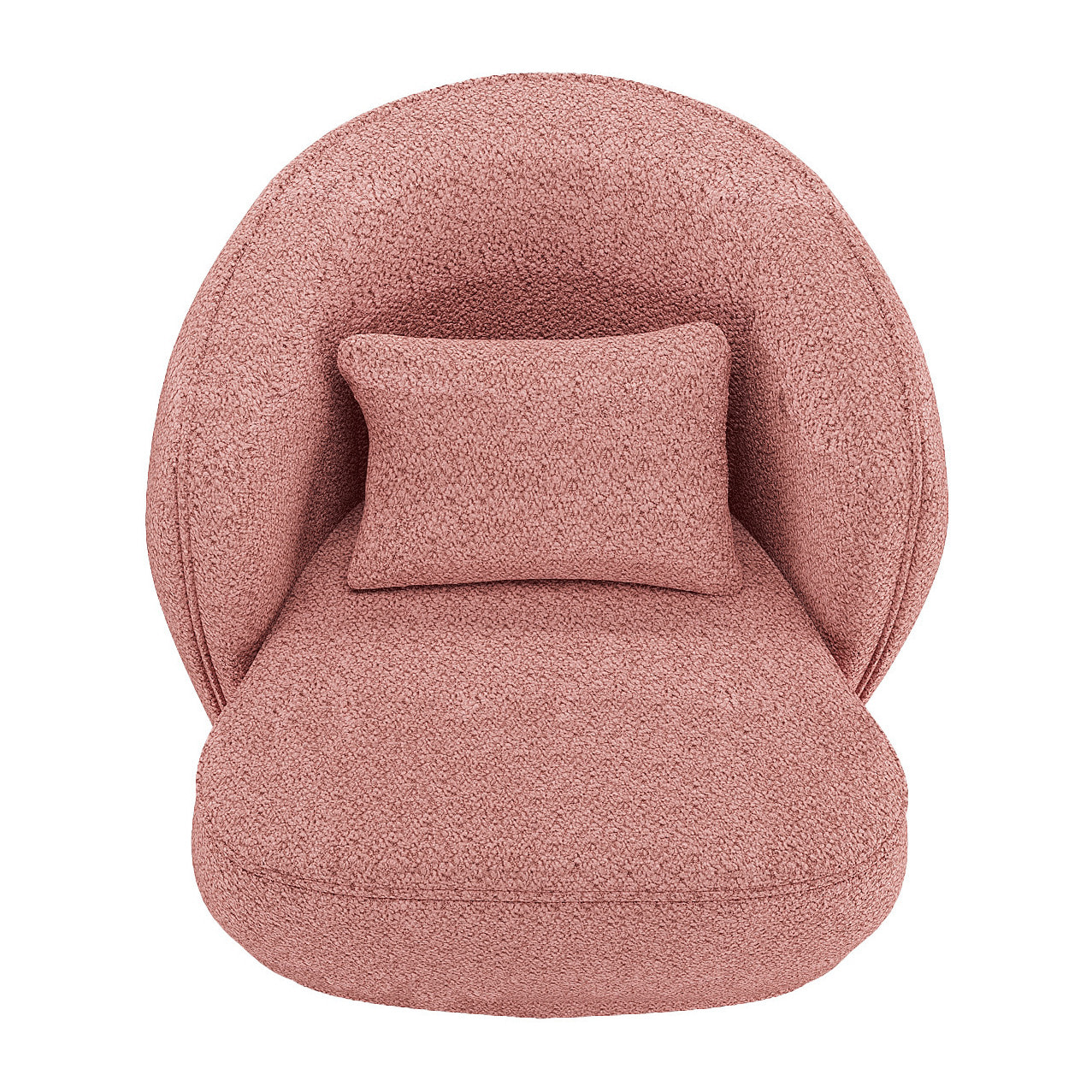 Fauteuil design bouclé rose