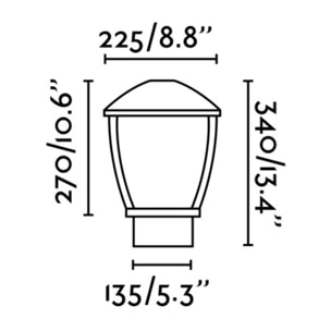 WILMA 340 Lampada sopra muro grigio scuro