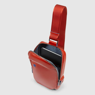 Piquadro Zaino monospalla personalizzabile in pelle porta iPad®mini