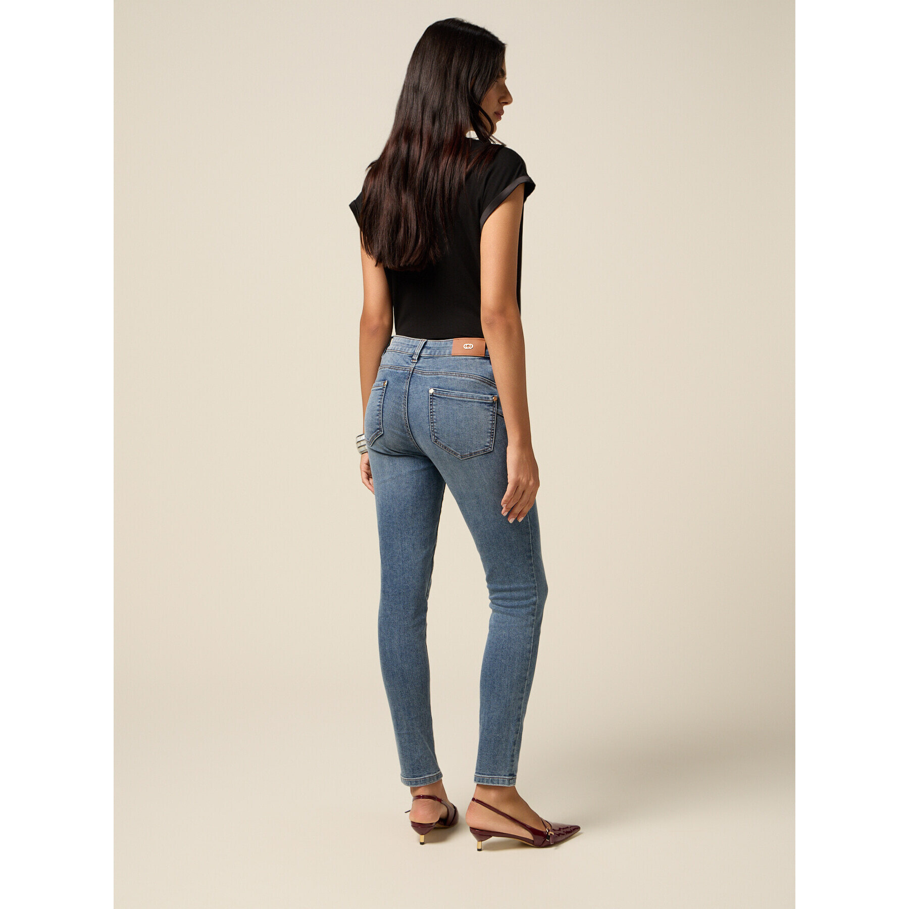 Oltre - Jeans ajustados lavados a la piedra - Light - blue