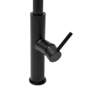 Mitigeur cuisine avec douchette extractible 2 jets, noir mat (SATBSD286C)