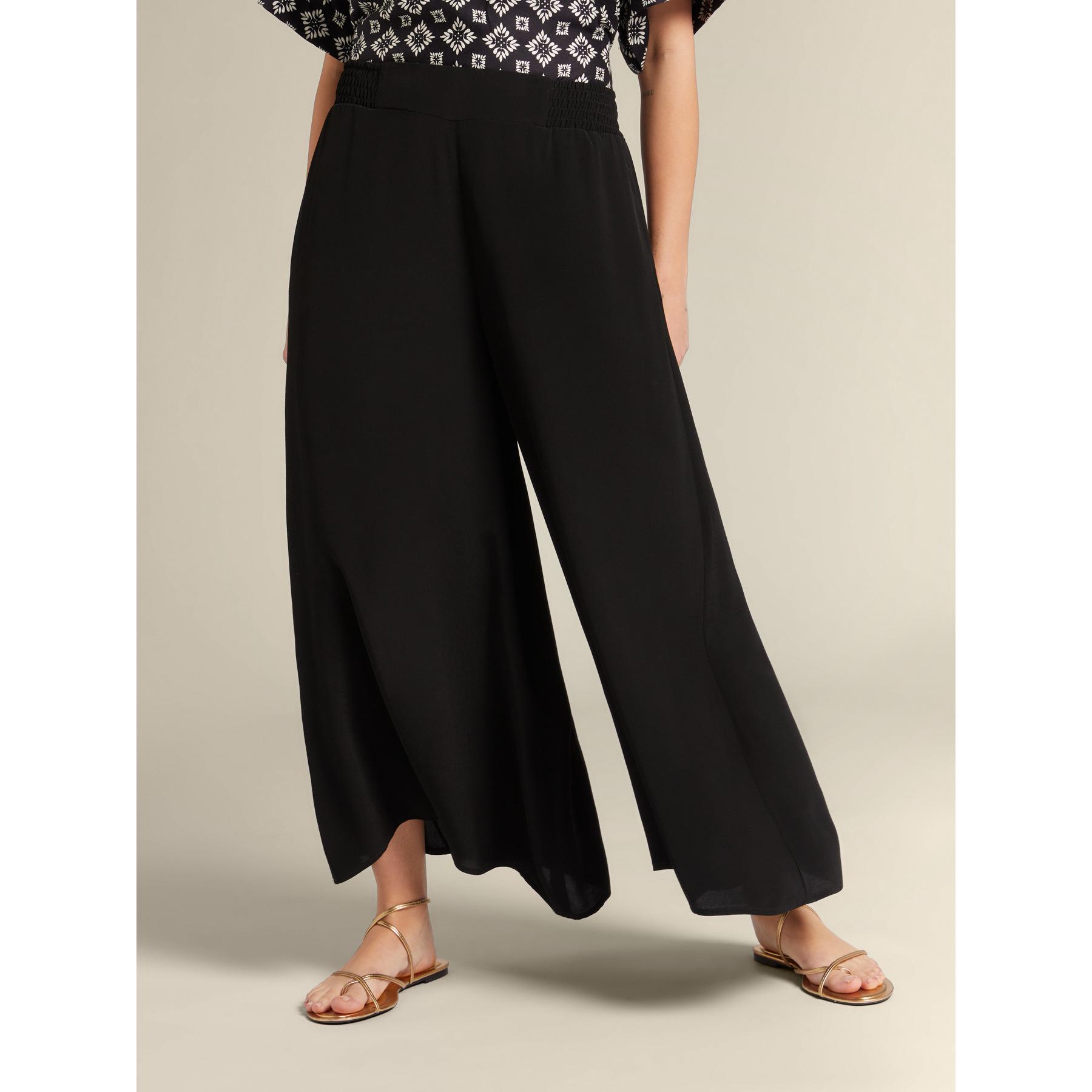 Elena Mirò - Pantalón cropped fluido - Negro