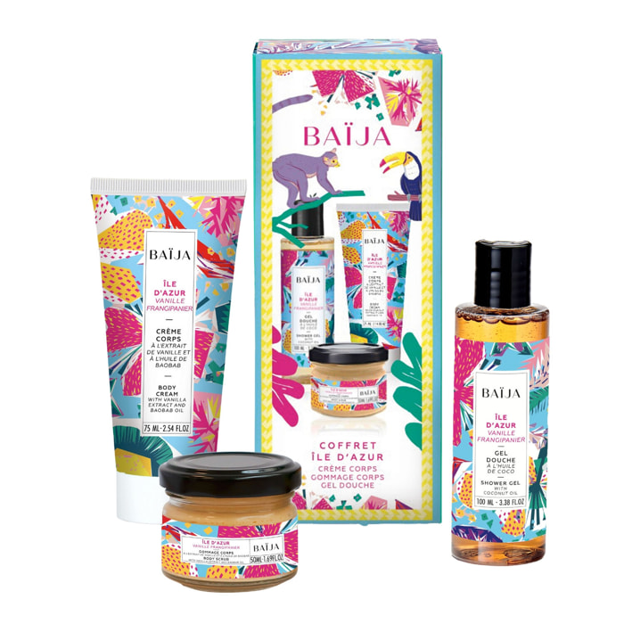 Île d'Azur - Coffret soin du corps à l'extrait de vanille et à l'huile de baobab