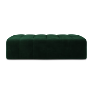 Pouf "Marcel" en velours vert bouteille