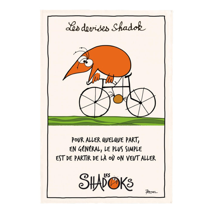 Torchon Shadok À vélo