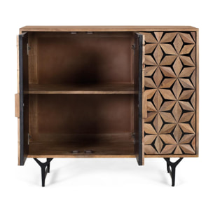 Aparador de Madera de Mango Estilo Contemporáneo Geométrico