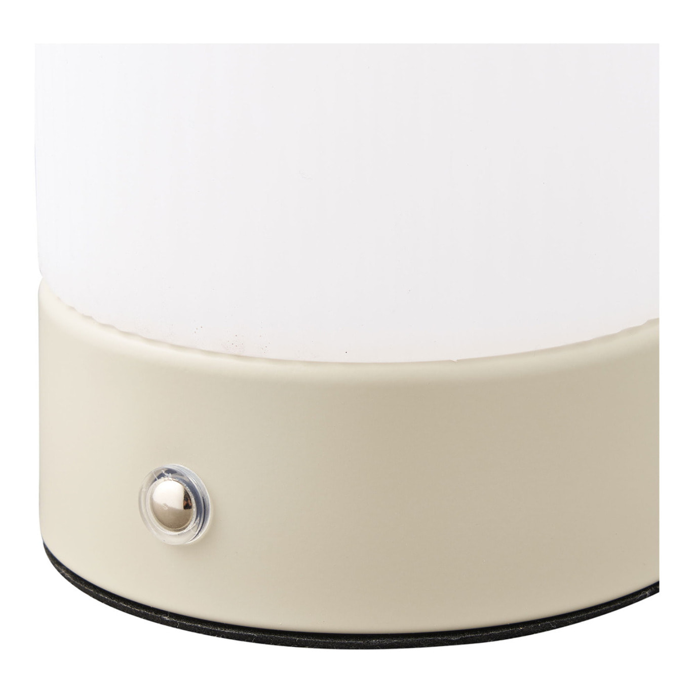 Lampada da tavolo Ashford ricaricabile in metallo e PE beige