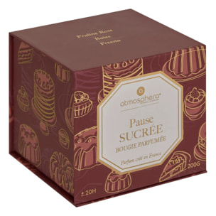 Bougie parfumée Elisa praline rose - caramel transparent 200g