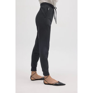 Pantaloni jogger color carbone testurizzati