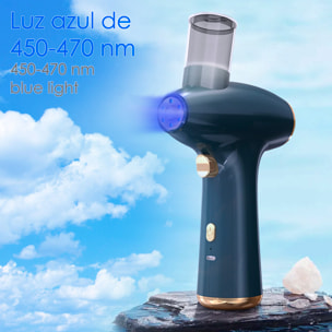 Dermoidratante con iniezione di ossigeno e trattamento con luce rossa a 630 nm.