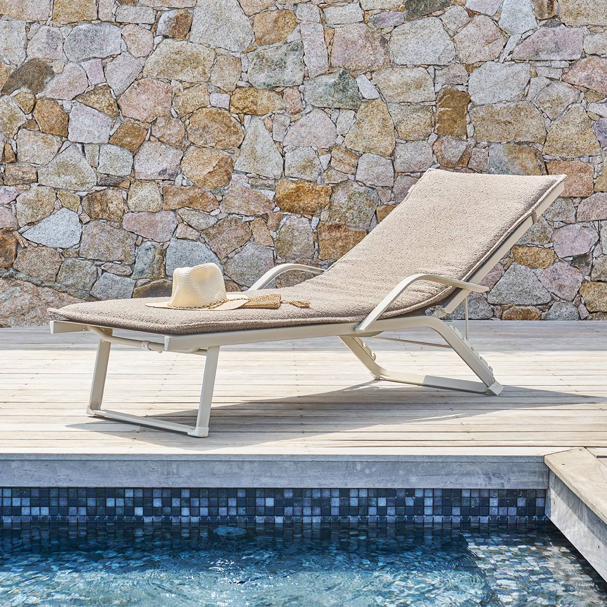 Coussin de transat Solfia café