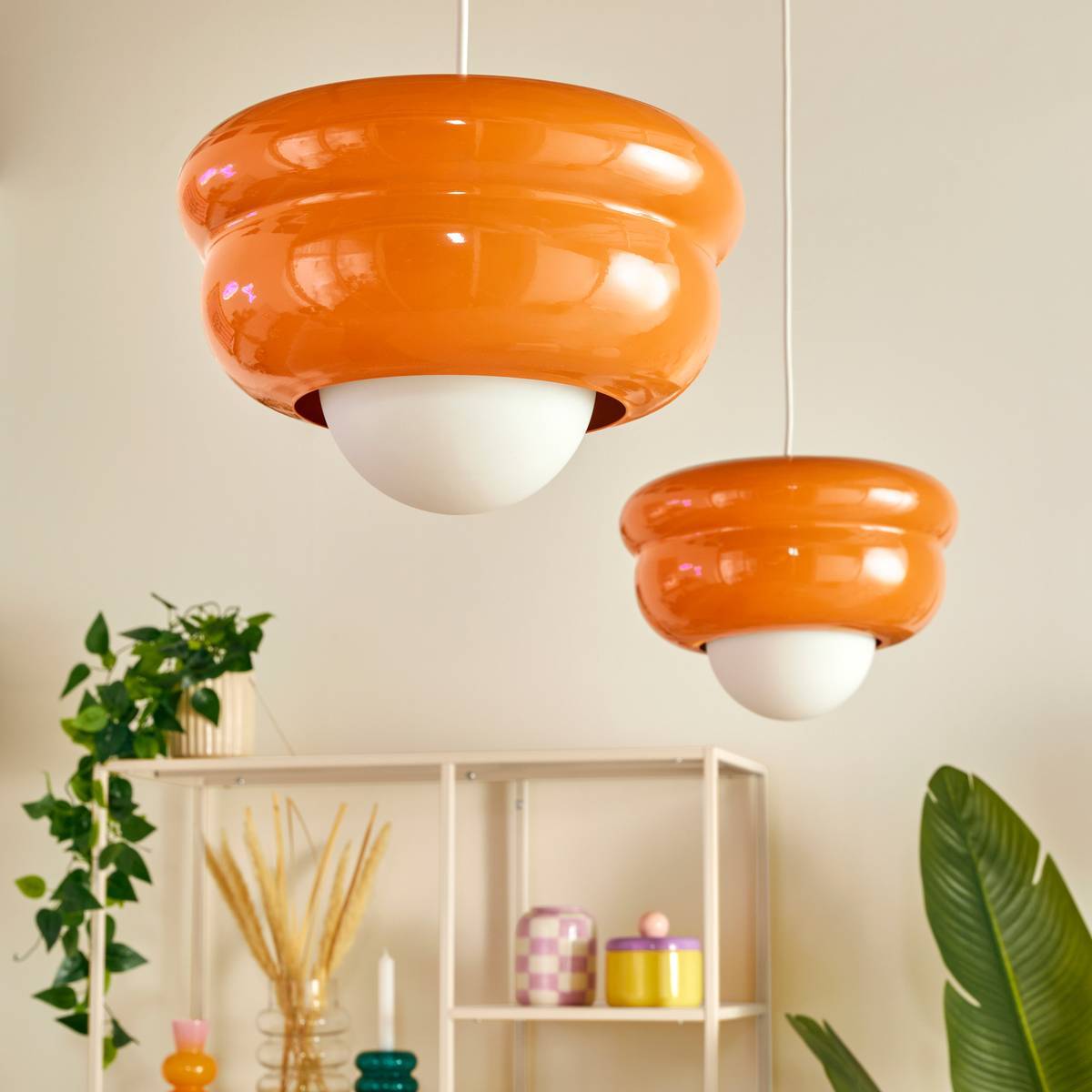 Suspension Patty orange D28cm