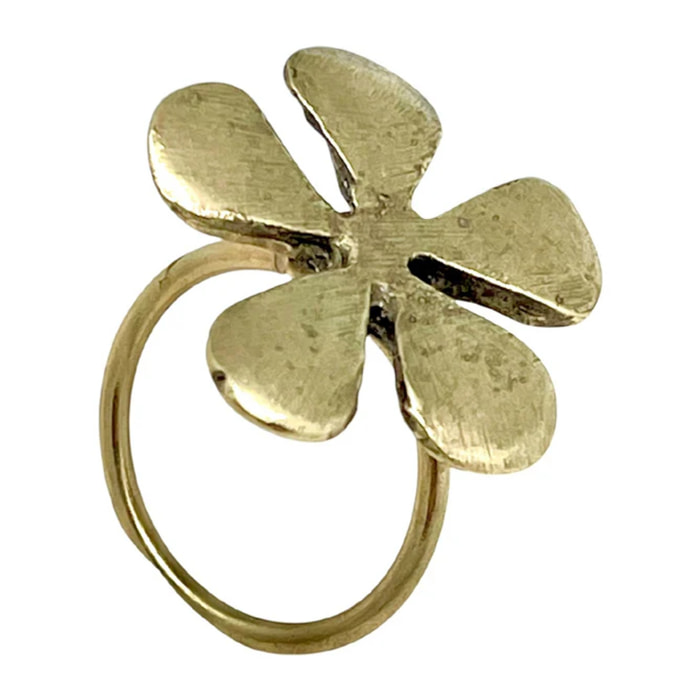 Anillo Mi Hoja dorado chapado latón