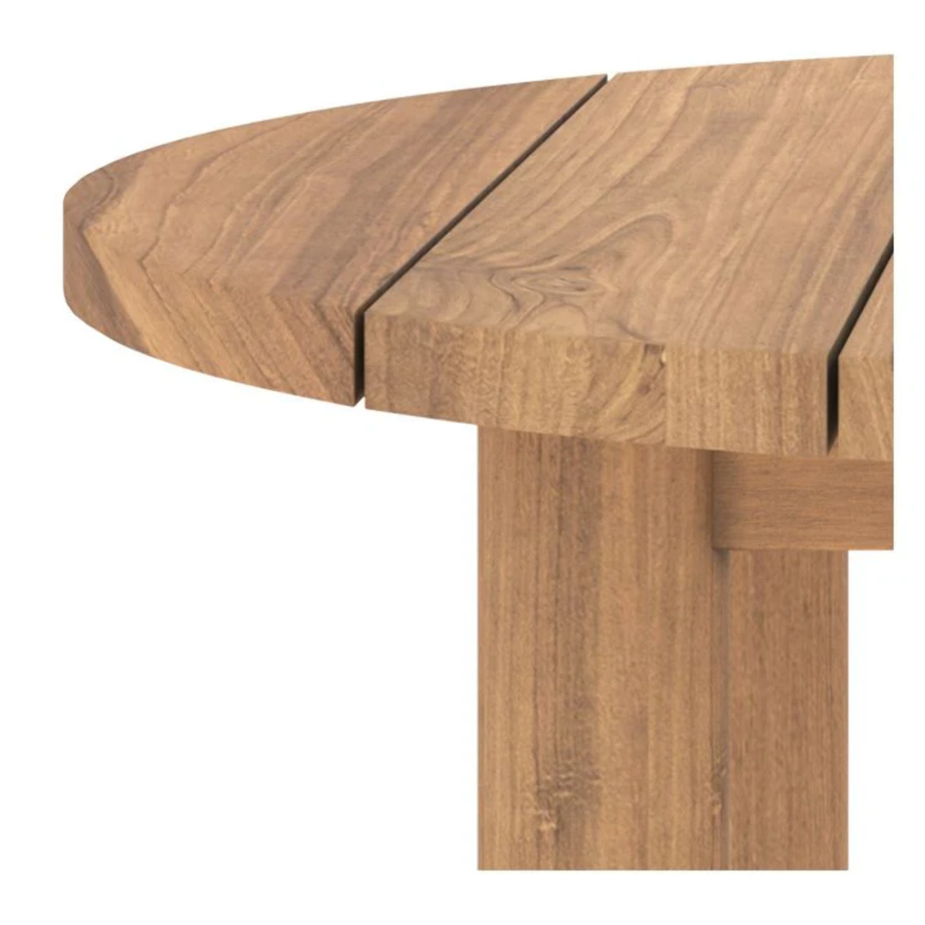 Table basse ronde de jardin en bois de teck massif D80 cm - Aurland