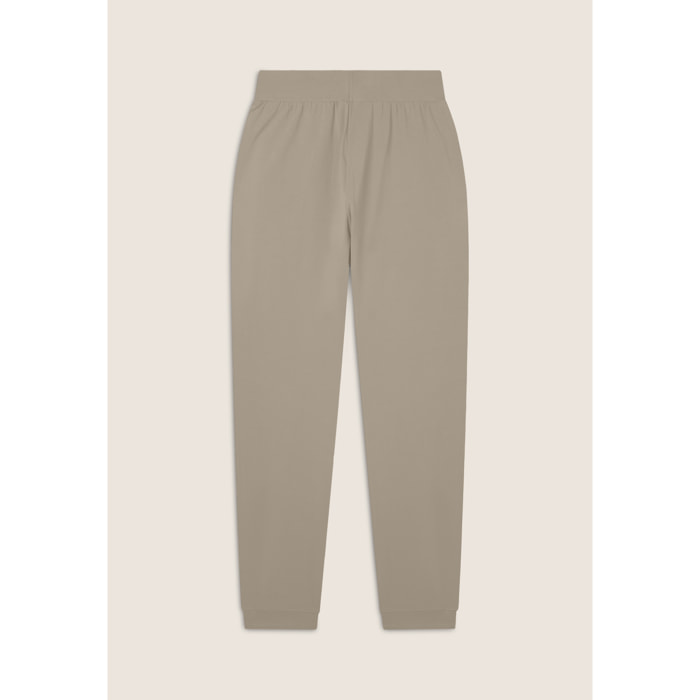 Pantaloni joggers in jersey con elastico logato scopribile