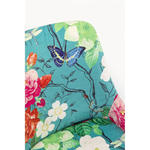 Chaise East Side Flower Fever bleue Kare Design