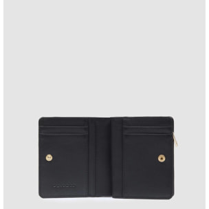 Piquadro Portafogli da in pelle con portamonete, porta carte di credito e protezione RFID